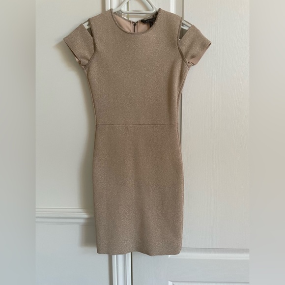 Dresses & Skirts - BCBG gold spandex dress